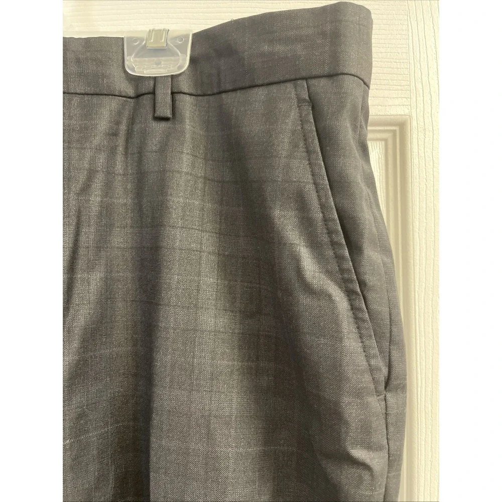Banana Republic Men's Dress Pant Dark Gray Design SZ 36/34‎ Pockets Zip Up